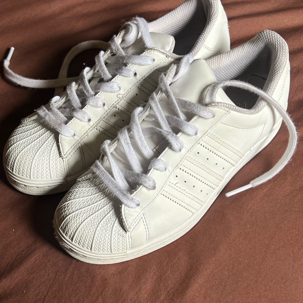 Adidas Cream and White Interior Sneakers
